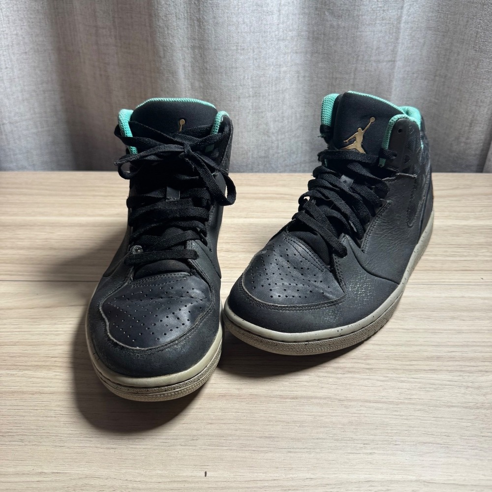 Jordan Flight 23 Mens 9 Black Teal Gold 743188-007 High Top Sneakers Jumpman